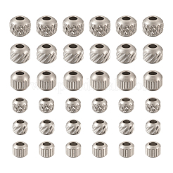 120Pcs 6 Style 303 Stainless Steel Spacer Beads&nbsp;STAS-MP0001-02