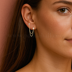 4 Pairs 2 Colors Zinc Alloy Crystal Rhinestone Stud Earrings&nbsp;EJEW-GO0002-09