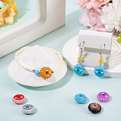 5Pcs Fuuny Painted Glass Beads Enamel Beads&nbsp;LAMP-TA0001-86
