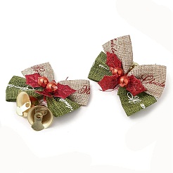 Christmas Polyester Bowknot Ornament Accessories&nbsp;DIY-K062-01G-01