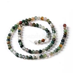 Round Natural Indian Agate Beads Strands&nbsp;G-S122-4mm