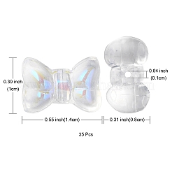 35Pcs Transparent Spray Painted Glass Beads&nbsp;GLAA-YW0001-68