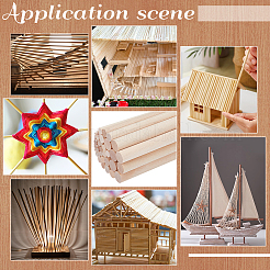 100Pcs Wood Sticks&nbsp;WOOD-BC0001-50C