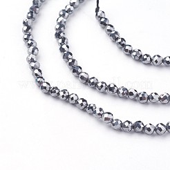 テラヘルツストーンビーズ連売り  多面カット  ラウンド  3~3.5mm  穴：0.5mm  約115~130個/連  14.5~16.1インチ（37~41cm）&nbsp;G-F619-18-3mm