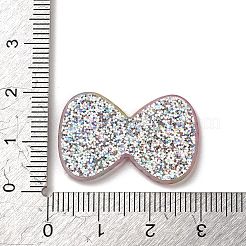 カラフルなアクリルプラスチックカボション  蝶結び  18x28x2mm&nbsp;OACR-R269-07B