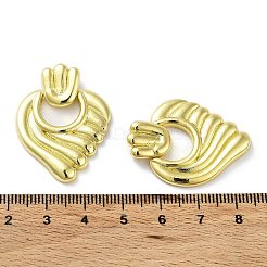真鍮チャーム  カドミウムフリー＆鉛フリー  ハート  16KGP本金メッキ  33x25.5x3.5mm  穴：4x2mm&nbsp;KK-K353-05G