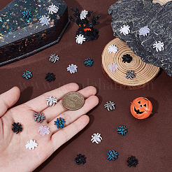 120Pcs 6 Colors Resin Spider Cabochons&nbsp;MRMJ-AR0001-29