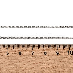 304ステンレススチールアズキチェーンネックレス12個、男女兼用  変色なし  ステンレス鋼色  20.47インチ（52cm）  1.7mm&nbsp;NJEW-H093-21P-01