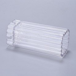 プラスチックキャンドル型  キャンドル作りツール用  直方体リブ形状  透明  53x53x121.5mm  内径：44x44mm&nbsp;DIY-I035-05