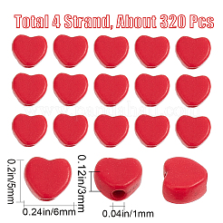 4 Strands Dyed Synthetic Turquoise Heart Beads Strands&nbsp;G-SC0002-61B
