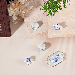 6Pcs 3 Styles Ceramic Kitchenware Display Decorations&nbsp;DJEW-TA0001-31