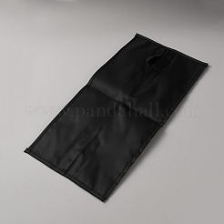 旅行用防塵オックスフォード布製シューズジッパーバッグ  長方形  ブラック  40x20x0.15cm&nbsp;ABAG-WH0045-94A