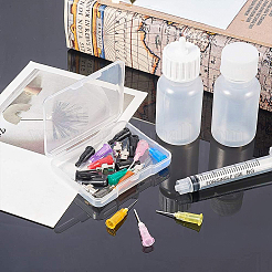 プラスチック製精密な液体ディスペンスツール鈍針  プラスチック製注射シリンジ（針なし）およびステンレス鋼製の液体精密鈍針ディスペンスチップ  ミックスカラー  6.8x5.2x1.1cm&nbsp;TOOL-BC0008-37