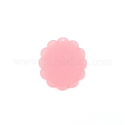 不透明なエンボスプリントアクリルパーツ  花とオーバル  ピンク  39.5x35x2mm  穴：1.6mm&nbsp;MACR-CJC0003-09D