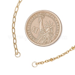 304ステンレススチールミックスチェーンネックレスの作り方  ゴールドカラー  15.20インチ（38.6cm）&nbsp;AJEW-JB01549