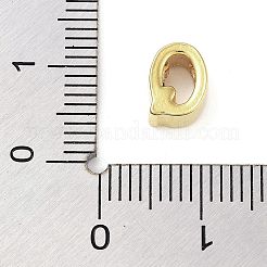 304ステンレスペンダント  24KGP本金メッキ  文字Q  8x6x4mm  穴：1.6mm&nbsp;STAS-S137-01G-Q