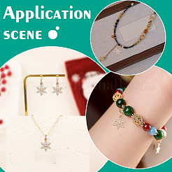 12Pcs Rack Plating Brass Micro Pave Cubic Zirconia Charms&nbsp;KK-UN0005-49