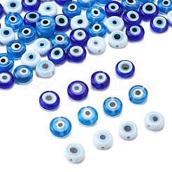 72Pcs 3 Colors Handmade Evil Eye Lampwork Beads Strands&nbsp;LAMP-FS0001-20