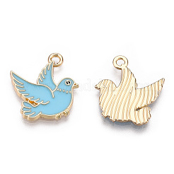 Alloy Enamel Bird Pendants&nbsp;PALLOY-N170-009-NR