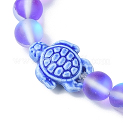 8mm Round Dyed Synthetic Moonstone Beaded Stretch Bracelets&nbsp;BJEW-JB10308-03