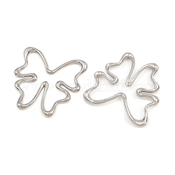 304ステンレススチールリンクリング  中空蝶  ステンレス鋼色  36x36x2mm  穴：31x30mm&nbsp;SA-CBAB51A-08P