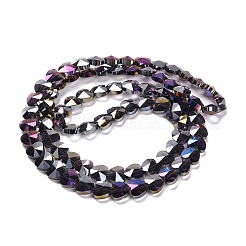 電気メッキガラスビーズセット  ハート  多面カット  インディゴ  10x10x6mm  穴：1.2mm  約78~80個/連  28.82~28.94''（73.2~73.5センチメートル）&nbsp;EGLA-B004-01A-AB05