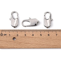 変色しにくい201ステンレススチール製のロブスタークローキー留め具  ステンレス鋼色  23x12x3.5mm  穴：9x6mm&nbsp;STAS-Q131