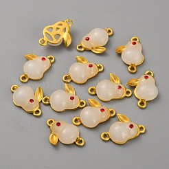 Alloy Glass Connector Charms&nbsp;FIND-WH0128-10A-MG