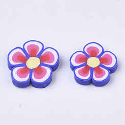 手作り樹脂クレイカボション  花  ピンク  7.5~10x1~2mm  約3275個/655g&nbsp;CLAY-R087-12C