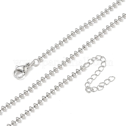 2.5MM Brass Ball Chain Necklaces&nbsp;NJEW-K312-01P