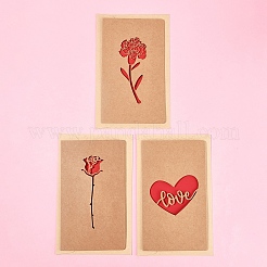 3 Sets Kraft Paper Greeting Cards&nbsp;AJEW-FS0001-27A