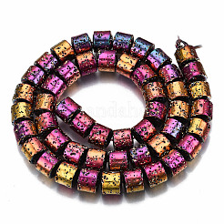 Electroplated Natural Lava Rock Beads Strands&nbsp;G-T114-78