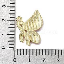 合金エナメルチャーム  ゴールドカラー  啓発リボンをつけた蝶  濃いピンク  22x18x2mm  穴：1.6mm&nbsp;FIND-Z094-01G-01A
