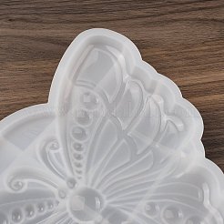 半ソリッド DIY シリコン型  レジン型  UVレジン用  エポキシ樹脂工芸品作り  ホワイト  蝶  155x215x22mm&nbsp;LS-SIMO-G001-01I