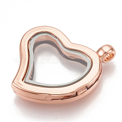 Alloy Magnetic Locket Pendants&nbsp;PALLOY-T052-13RG