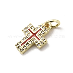 Brass Micro Pave Cubic Zirconia Pendants&nbsp;KK-A278-15G-02