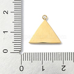 304ステンレスペンダント  アイ模様  14KGP本金メッキ  三角形  14x16x2mm  穴：1.5mm&nbsp;STAS-L022-441G-02