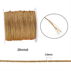 メタリック糸  刺しゅう糸  ジュエリー作りのための  ゴールド  0.8mm  約25m /ロール  1roll&nbsp;MCOR-CJ0001-03B