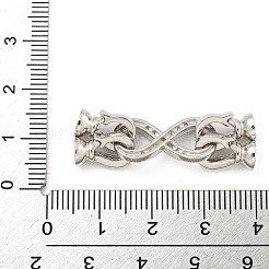 925 Sterling Silver Micro Pave Clear Cubic Zirconia Fold Over Clasps&nbsp;STER-U001-09P