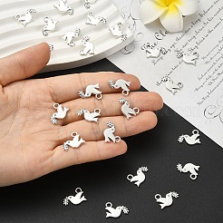 チベット風アロイペンダント30個  枝を持つ鳩  アンティークシルバー  13x16mm&nbsp;TIBEP-YW0002-18