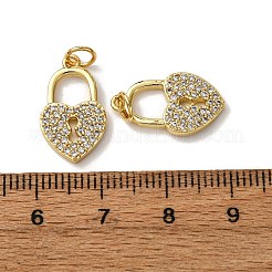 Brass Micro Pave Clear Cubic Zirconia Pendants&nbsp;KK-A270-03D-G