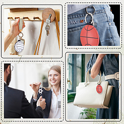 5Pcs 5 Styles Sport Theme PU Leather Keychain&nbsp;KEYC-CL0001-31