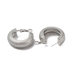 変色しない304ステンレススチールの厚いフープピアス  ステンレス鋼  32x30x9.5mm&nbsp;EJEW-Z022-03P