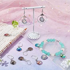 12Pcs 12 Colors Resin Figure of Fish Scale Charms Locking Stitch Markers&nbsp;HJEW-PH01506