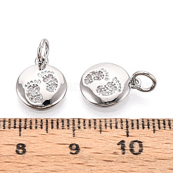 Brass Micro Pave Cubic Zirconia Charms&nbsp;KK-N257-67P