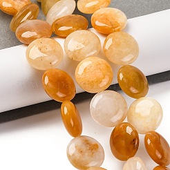 天然石トパーズ翡翠ビーズ連売り  フラットラウンド  16x6.5~7mm  穴：1.2mm  約25個/連  14.96~15.35インチ（38~39cm）&nbsp;X1-G-C159-A06-01