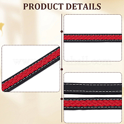 1M Flat Double-Deck Micro Fibe Imitation Leather Cord&nbsp;LC-CL0001-06A