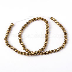 Non-Magnetic Synthetic Hematite Beads Strands&nbsp;G-G091-6mm-1