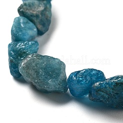 生の粗い天然アパタイトビーズ連売り  ナゲット  8.5~13.5x6.5~9x5~7mm  穴：0.9mm  約18~21個/連  7.28''~7.87''（18.5~20センチメートル）&nbsp;G-P528-B04-02