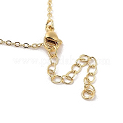 Brass Enamel Cable Chain Butterfly Pendant Necklaces&nbsp;NJEW-K379-01G-02